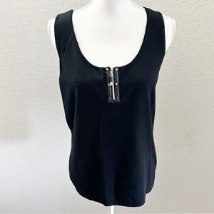 Women's Jamie Sadock Black Sleeveless Top Blouse Size Large